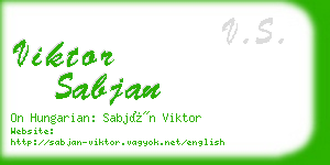 viktor sabjan business card